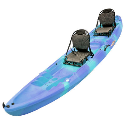 HDPE Tandem Fishing Kayaks Explorer 2 Person Plastic Stadium Seaters 551 Lbs