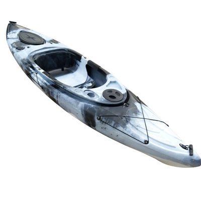 Recreational Black And Red Sit In Fishing Kayak One Person Plastic 331 Lbs
