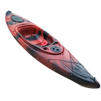 Recreational Black And Red Sit In Fishing Kayak One Person Plastic 331 Lbs